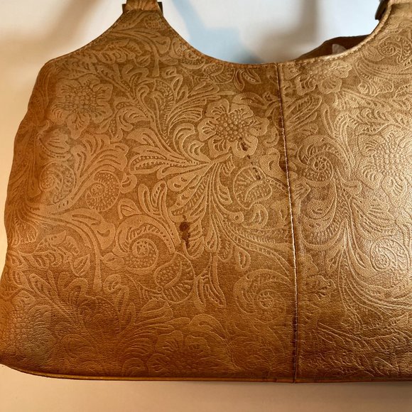 Studio Works Tan Leather Embossed Women's Purse - Picture 3 of 7